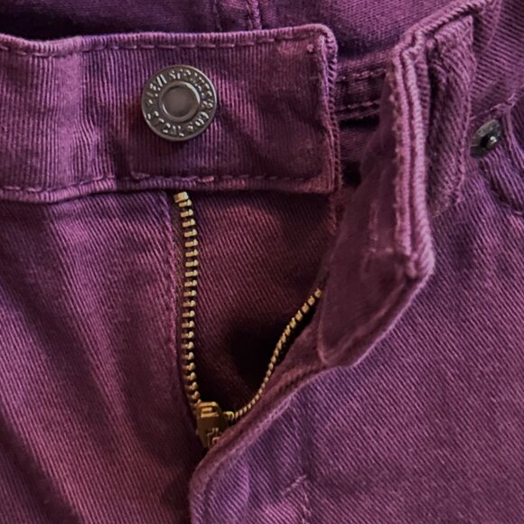 Levis Women's Junior 14 Regular 710 Super Skinny Distressed Purple Jeans - Picture 5 of 14